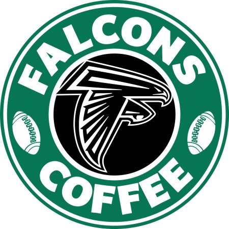 Atlanta Falcons starbucks coffee logo vinyl decal